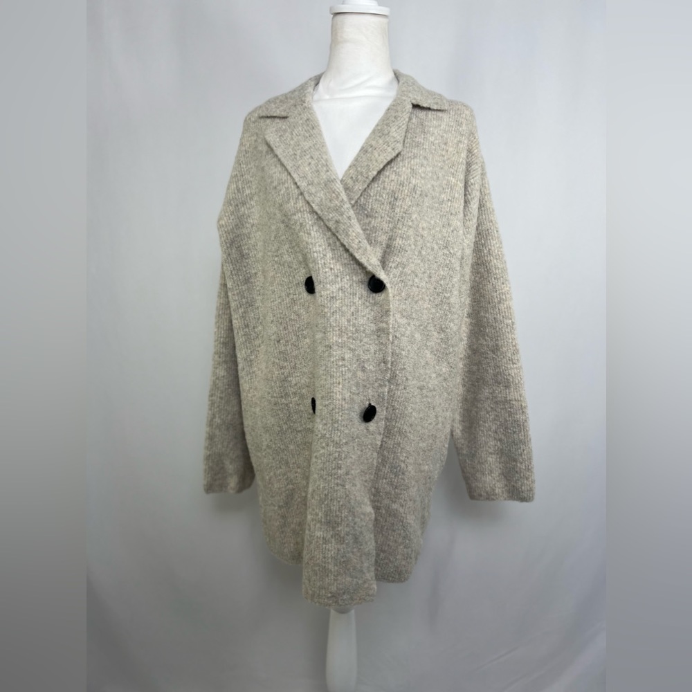 NEW / J.crew Wool-blend bouclé double-breasted sweater-blazer - Picture 2 of 3